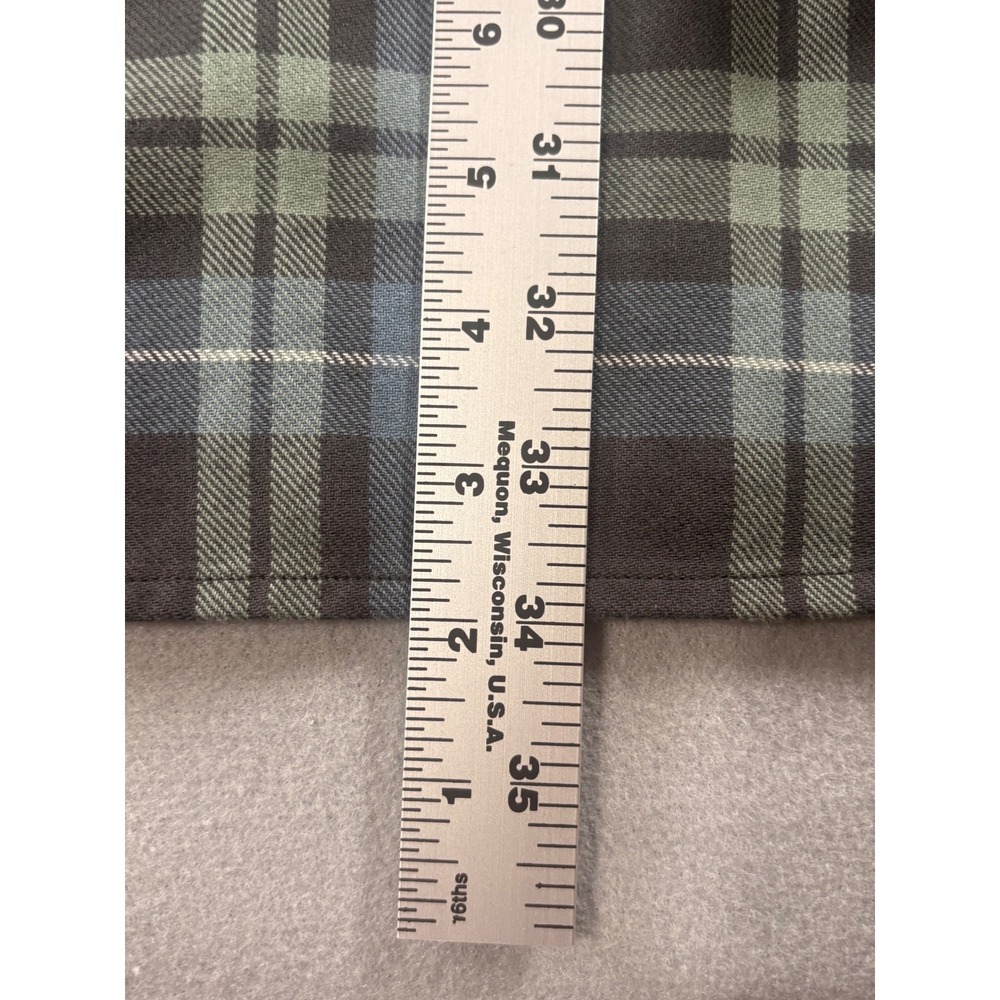 ROWM Tall Man Plaid Flannel Shirt Blue Green Grey 100% Cotton 2XT NWT - Picture 10 of 12